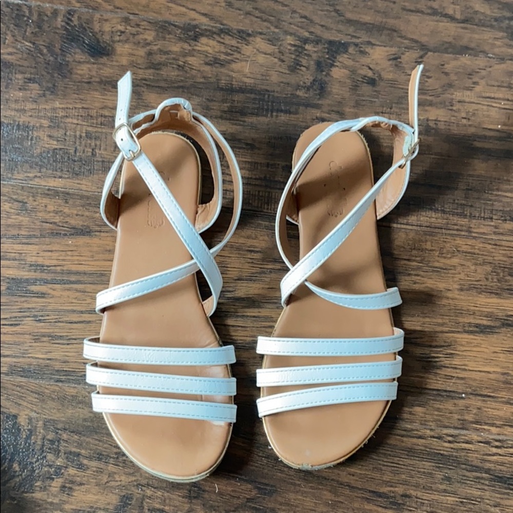 White sandals